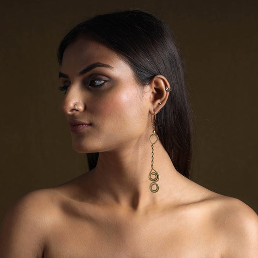 Brass Metal Handcrafted Dokra Earrings by Asalkaar