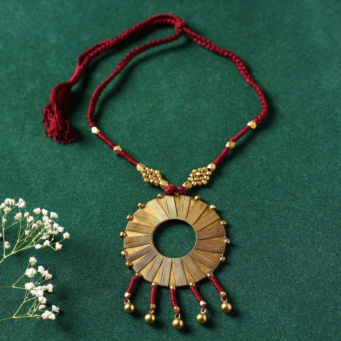 Tribal Odisha Dokra Threadwork Pendant Necklace