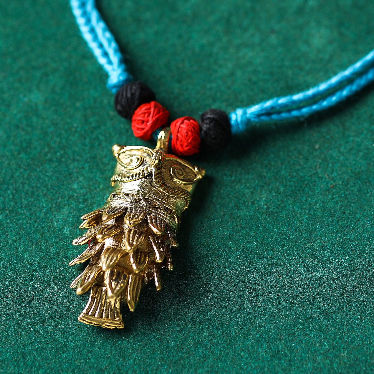 Tribal Handmade Dokra Owl Pendant Necklace