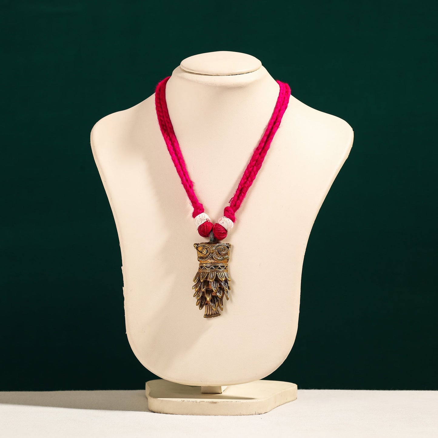 Tribal Handmade Dokra Owl Pendant Necklace