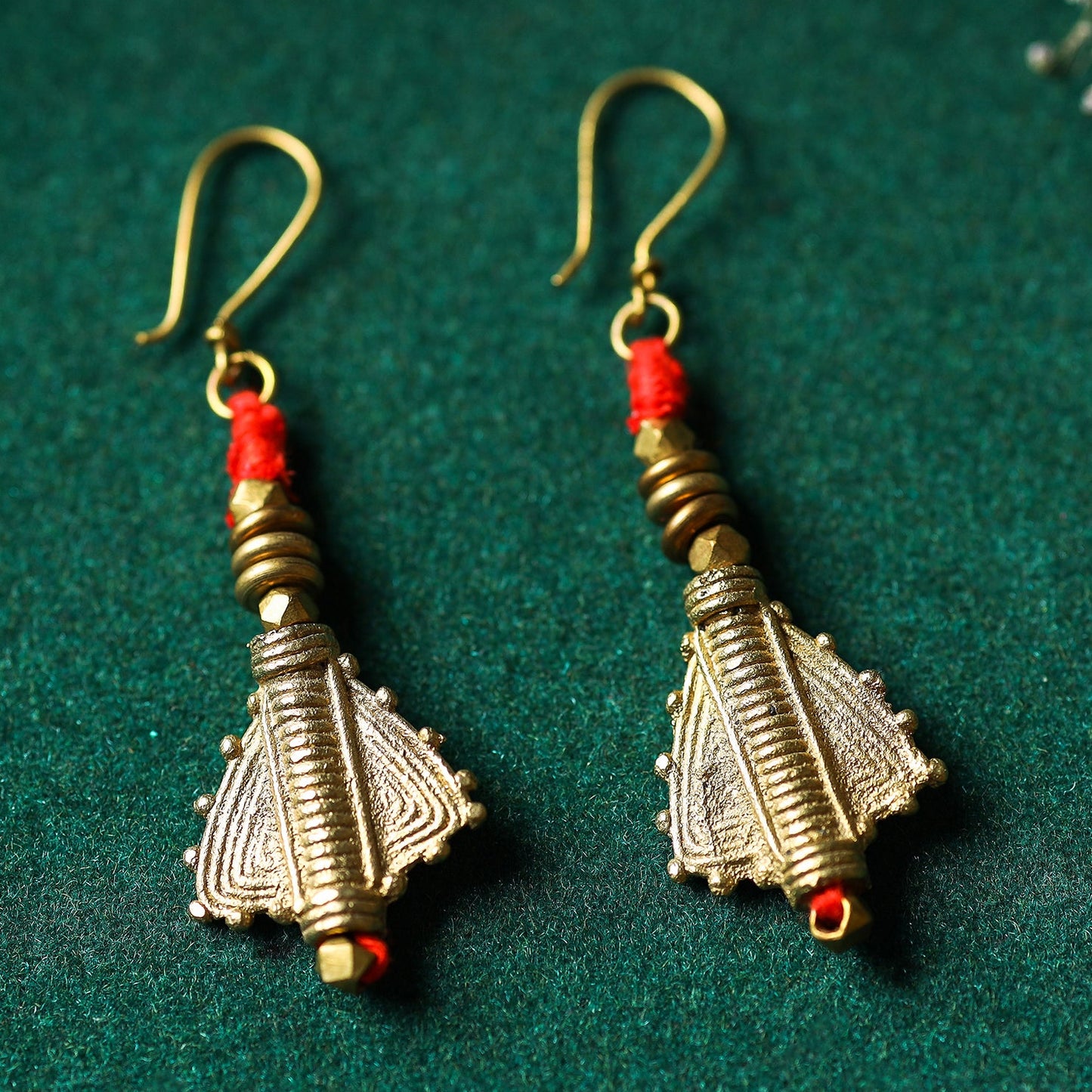 Tribal Odisha Dokra Threadwork Earrings