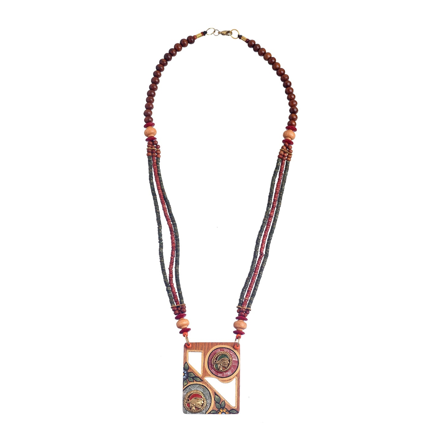 Two to Tango' Handcrafted Tribal Dokra Necklace