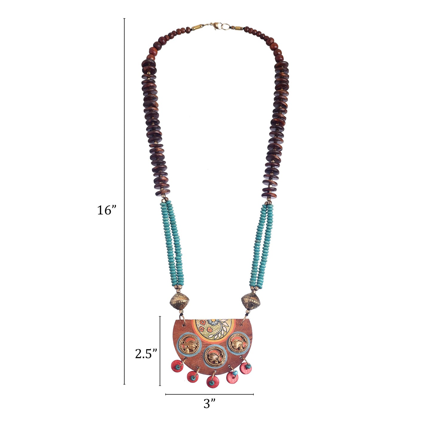 Butterflies in Backyard' Handcrafted Tribal Dokra Necklace