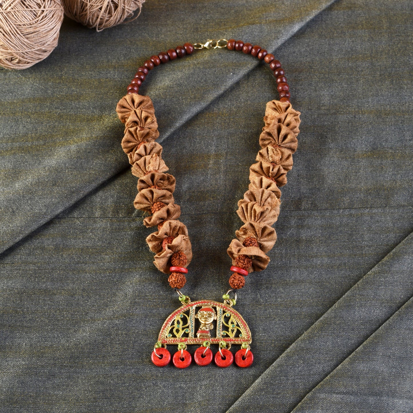 The Empress Moon Handcrafted Tribal Dokra Necklace