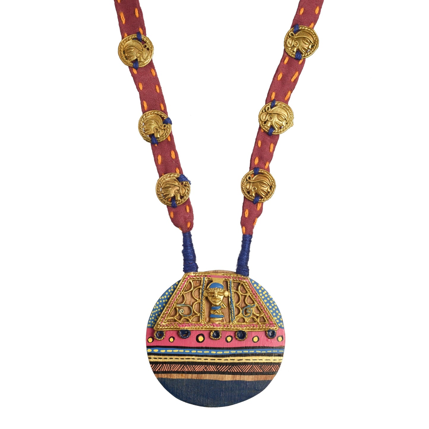 The Empress Procession Hancrafted Tribal Dokra Necklace