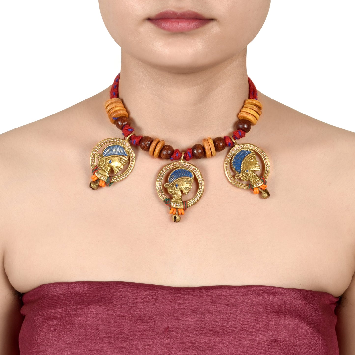 The Waiting Empress Handcrafted Tribal Dokra Necklace