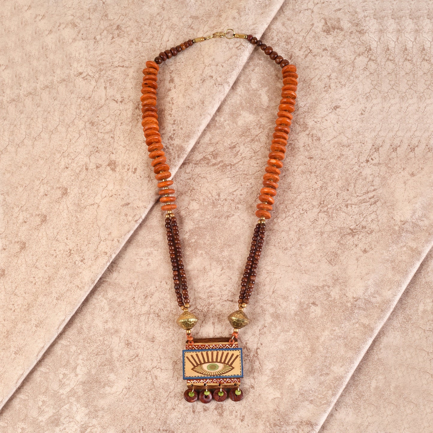 Evil Eye-I' Handcrafted Tribal Dhokra Necklace