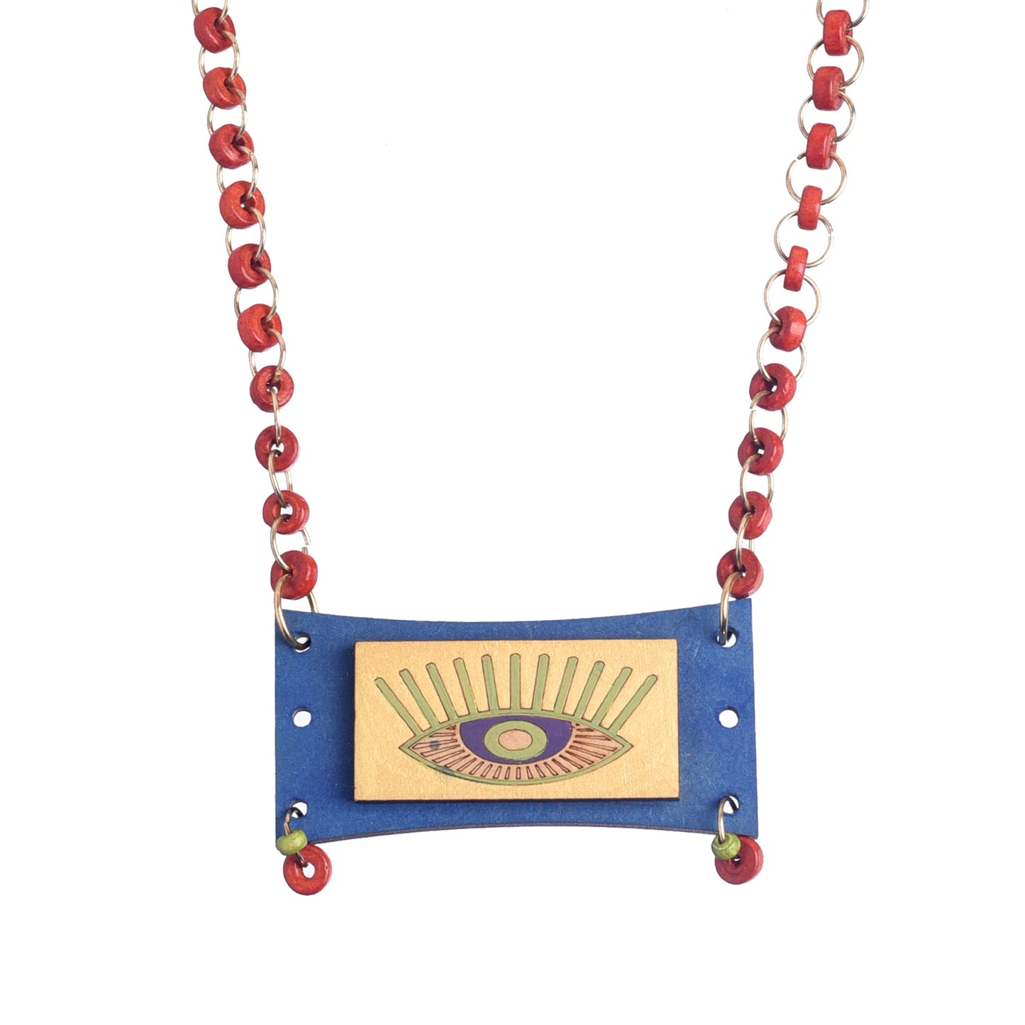 Evil Eye' Round-A Handcrafted Tribal Dhokra Necklace