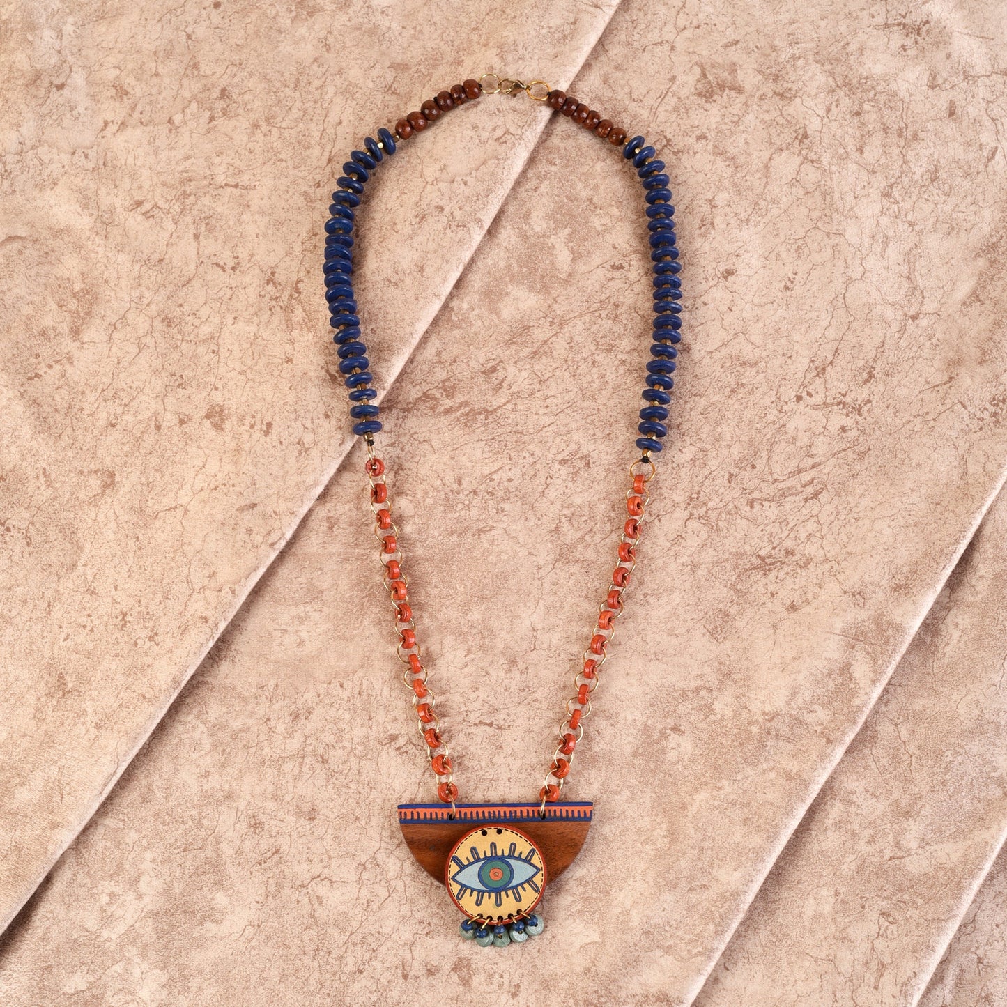 Evil Eye' Round-C Handcrafted Tribal Dhokra Necklace