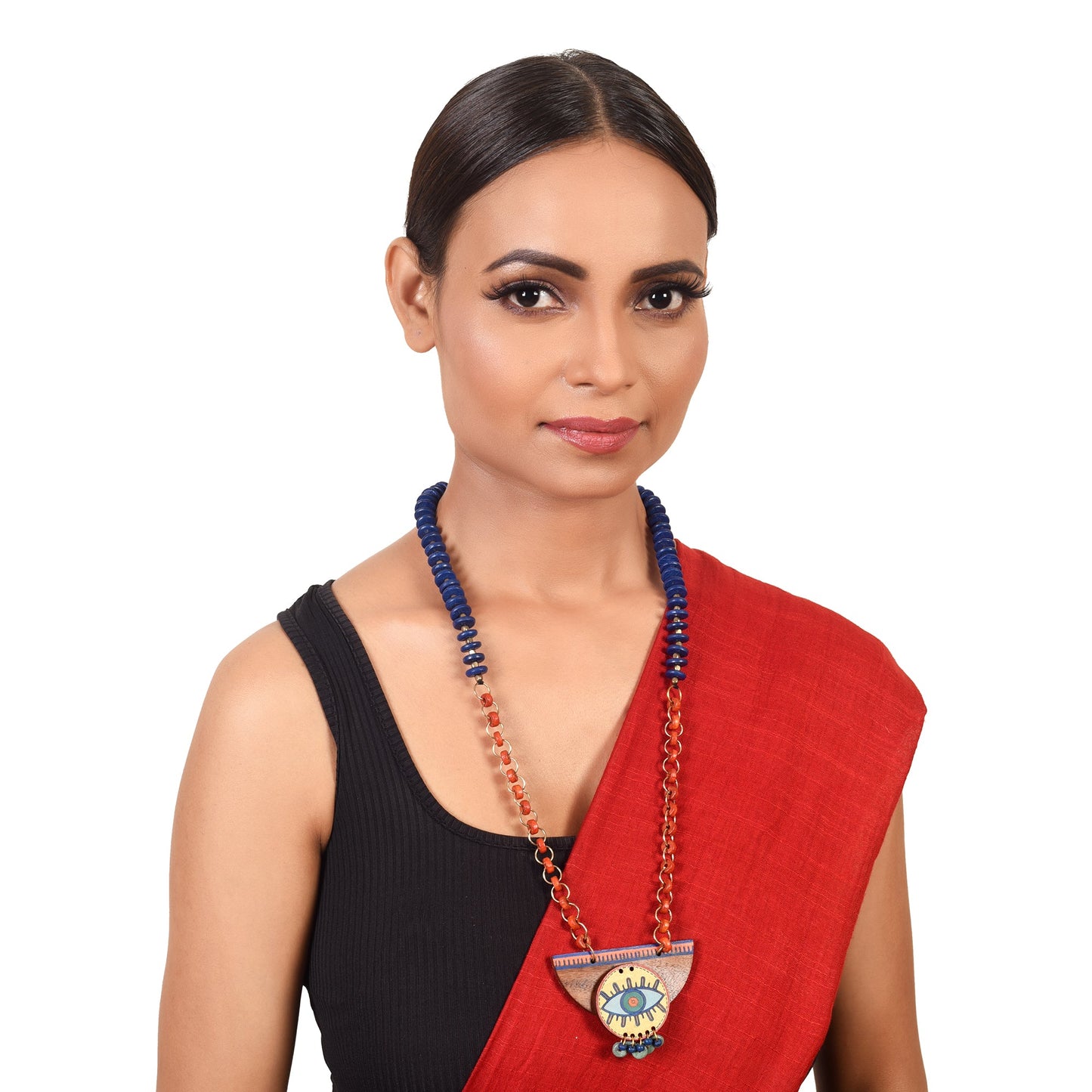 Evil Eye' Round-C Handcrafted Tribal Dhokra Necklace