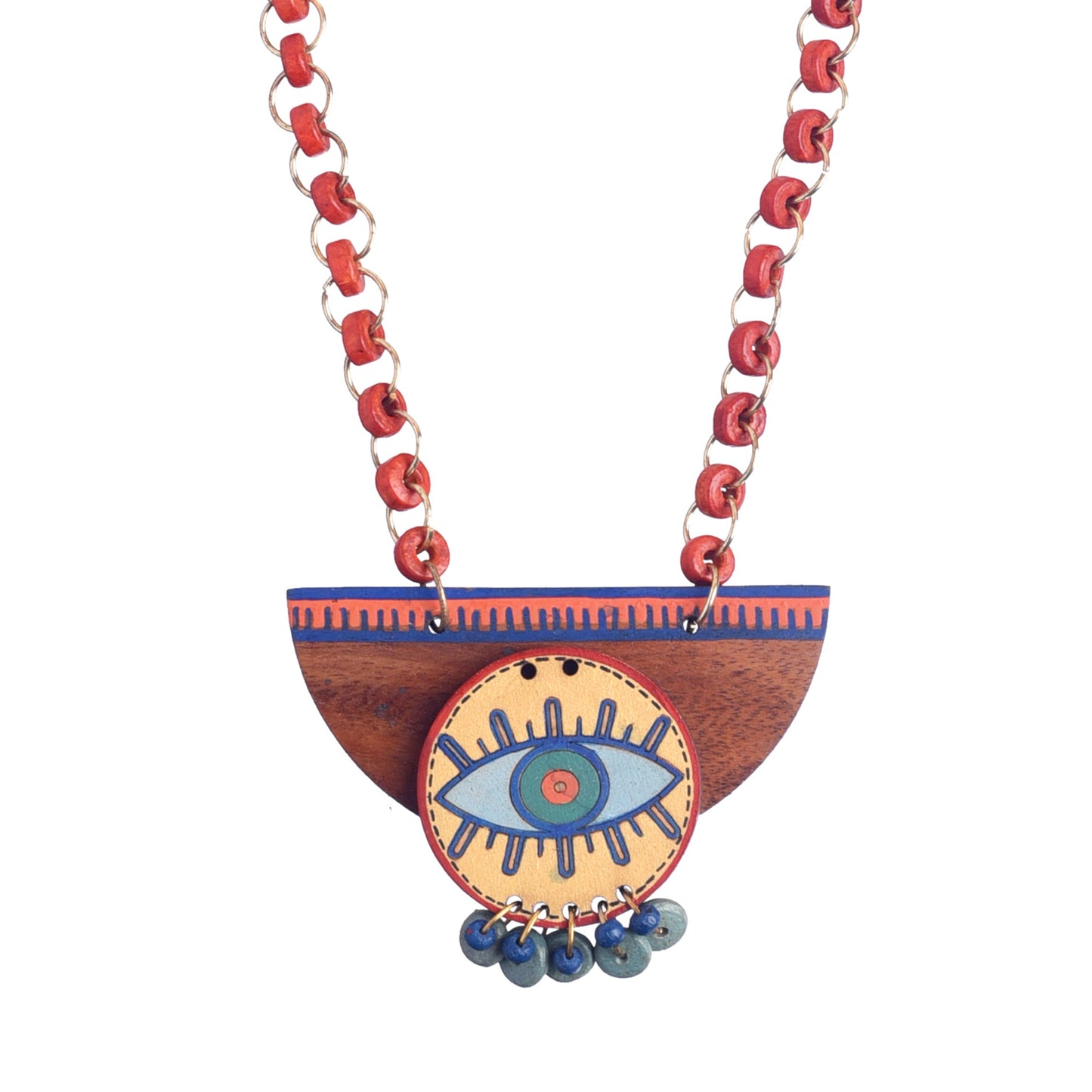 Evil Eye' Round-C Handcrafted Tribal Dhokra Necklace