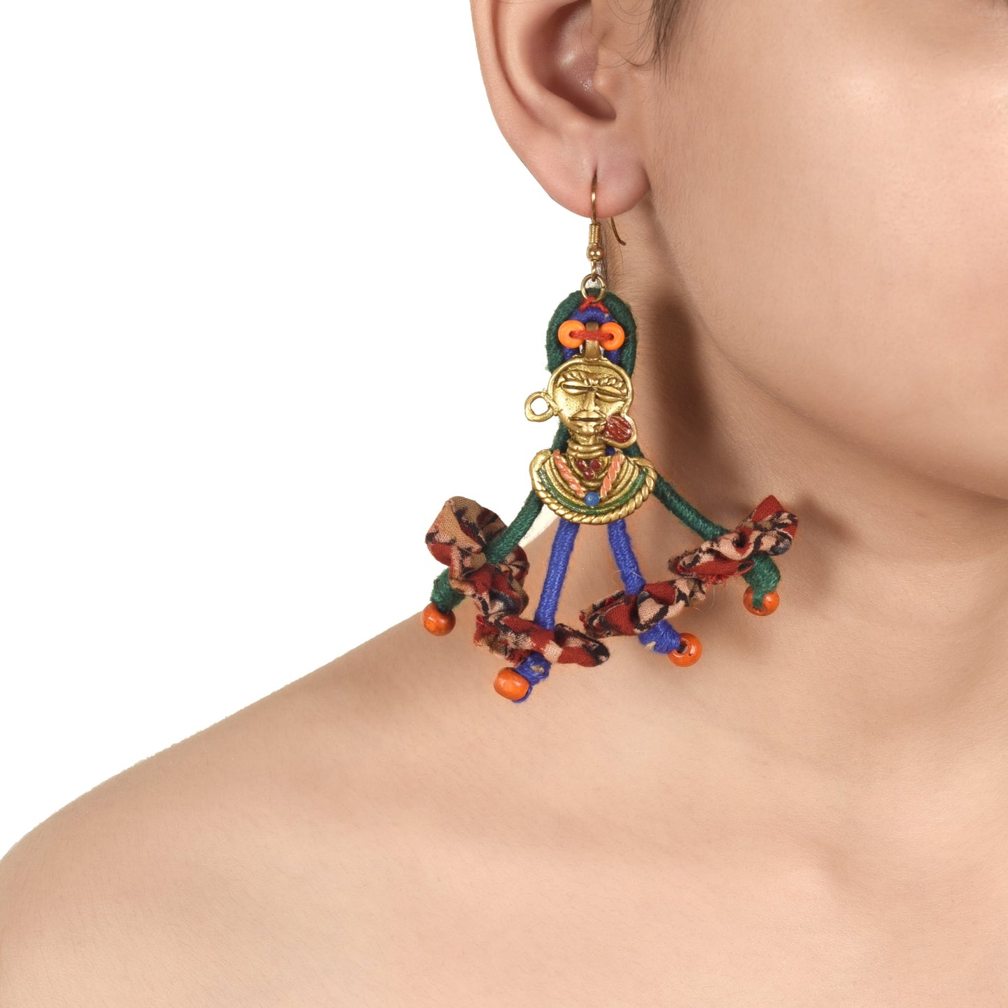 The Charm of Empress Handcrafted Tribal Dhokra Earrings