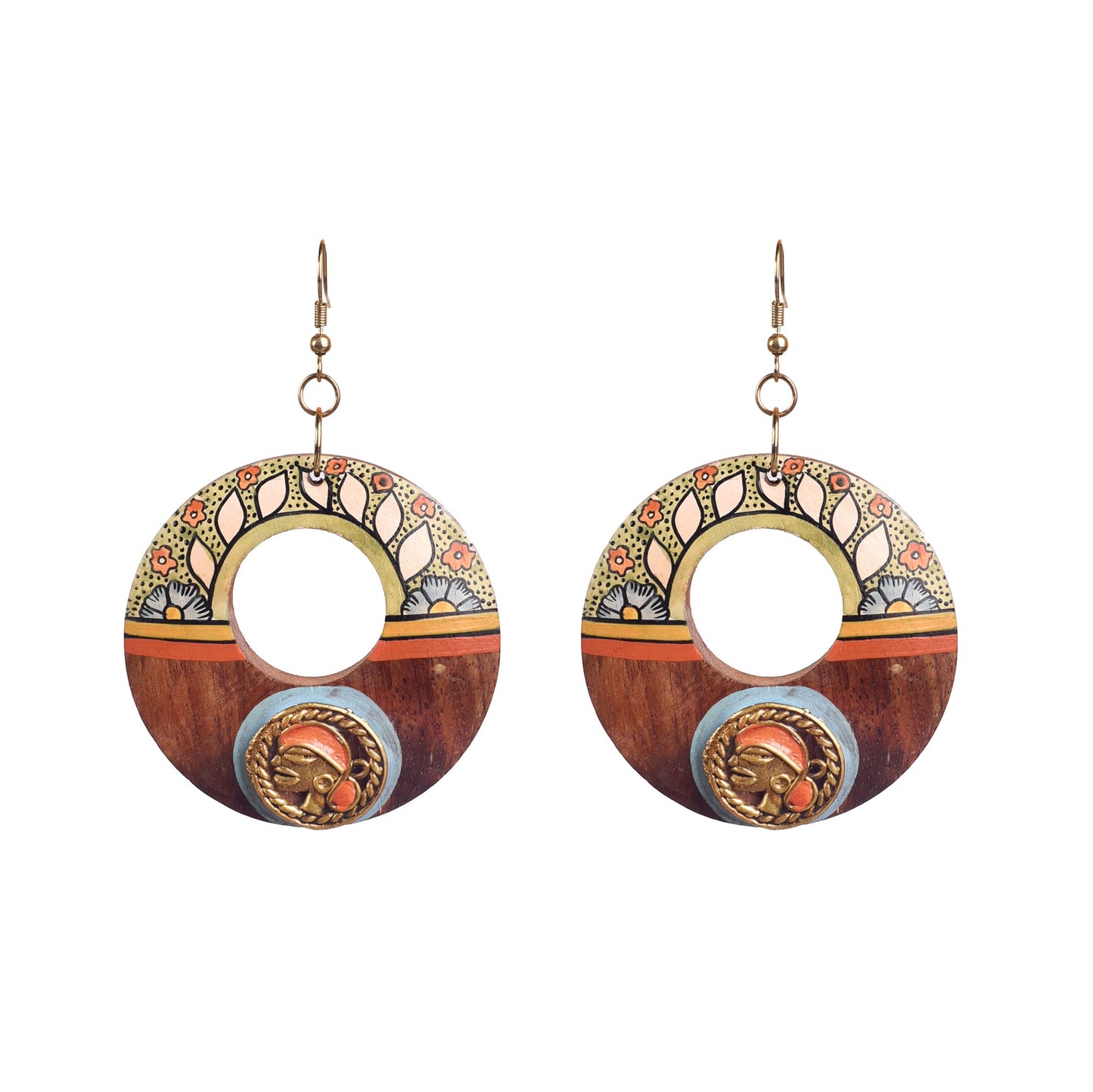 Princess-II' Handcrafted Tribal Wooden Earrings