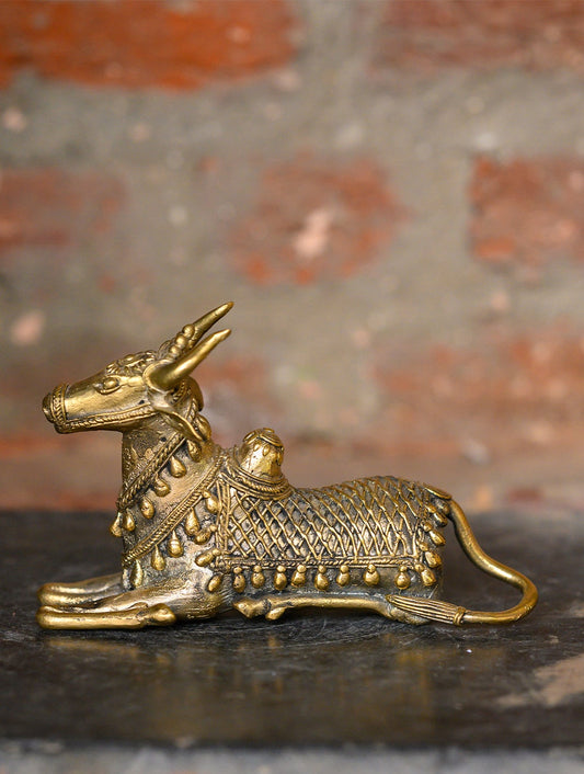 Dhokra Craft Curio - Ornate Nandi