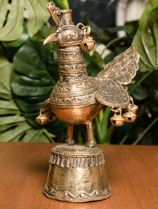 Dhokra Craft Curio - Peacock