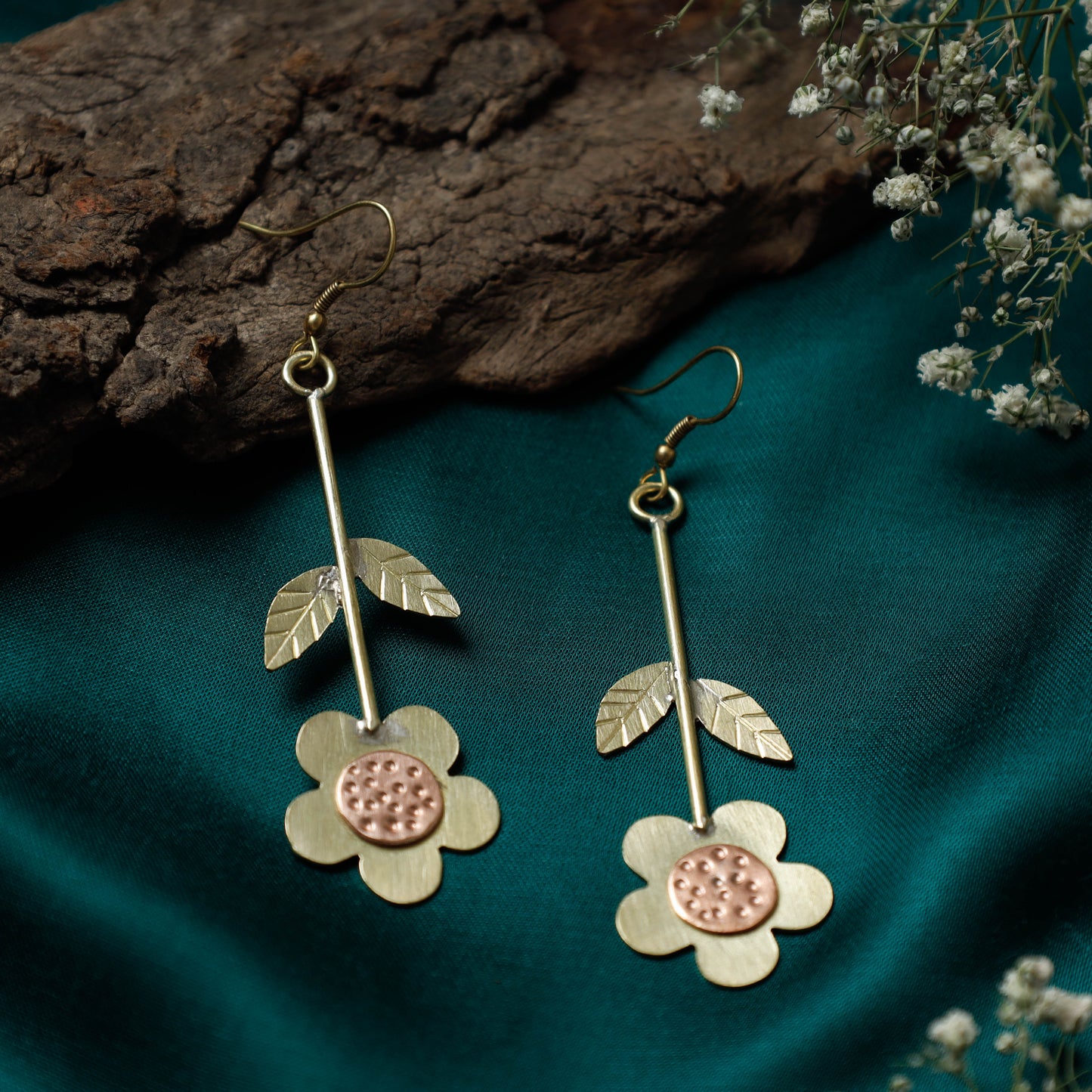 Brass Metal Handcrafted Dokra Earrings