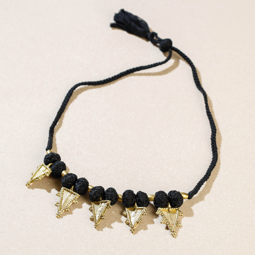 Miharu Black Gold Tone Choker Necklace