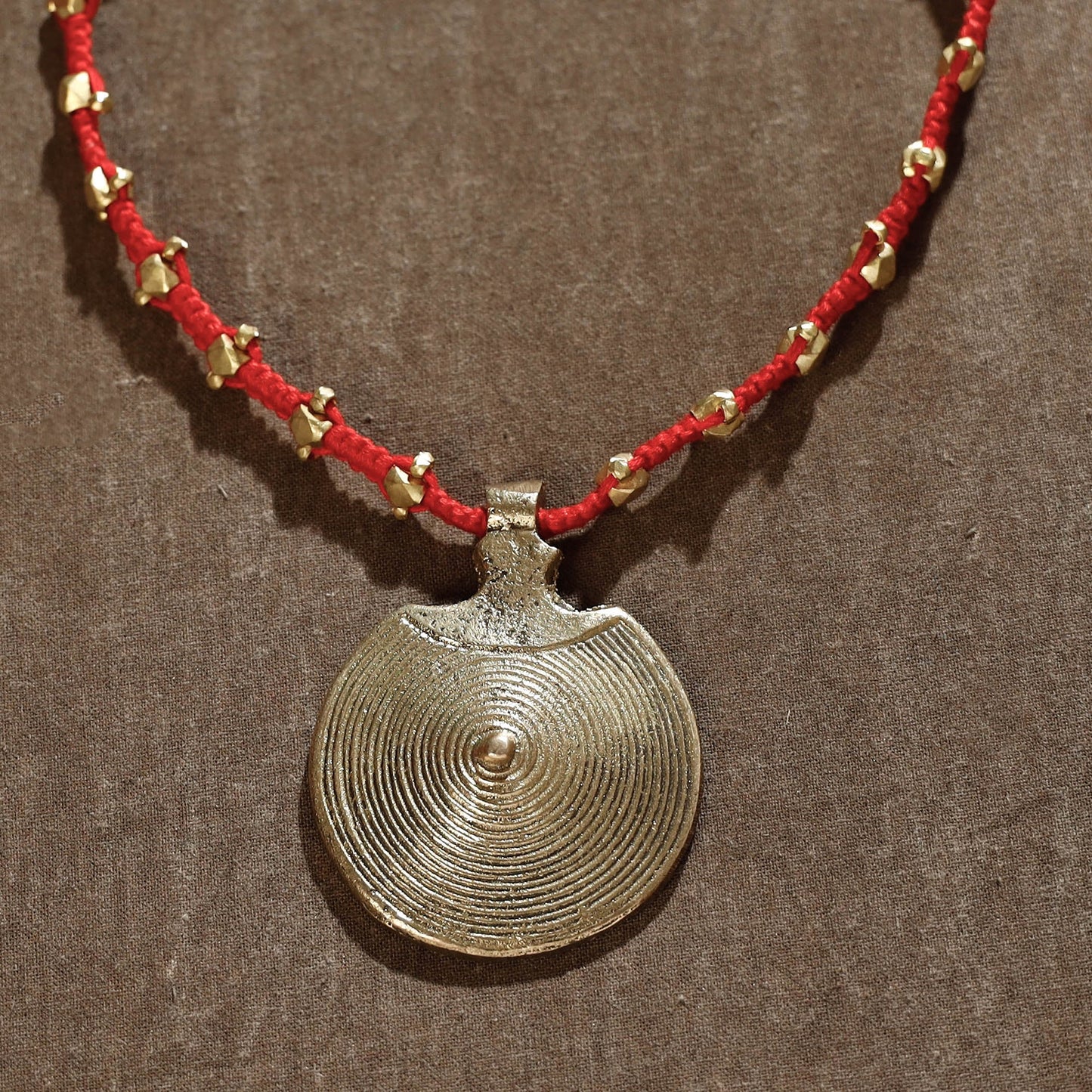 Tribal Odisha Dokra Threadwork Pendant Necklace