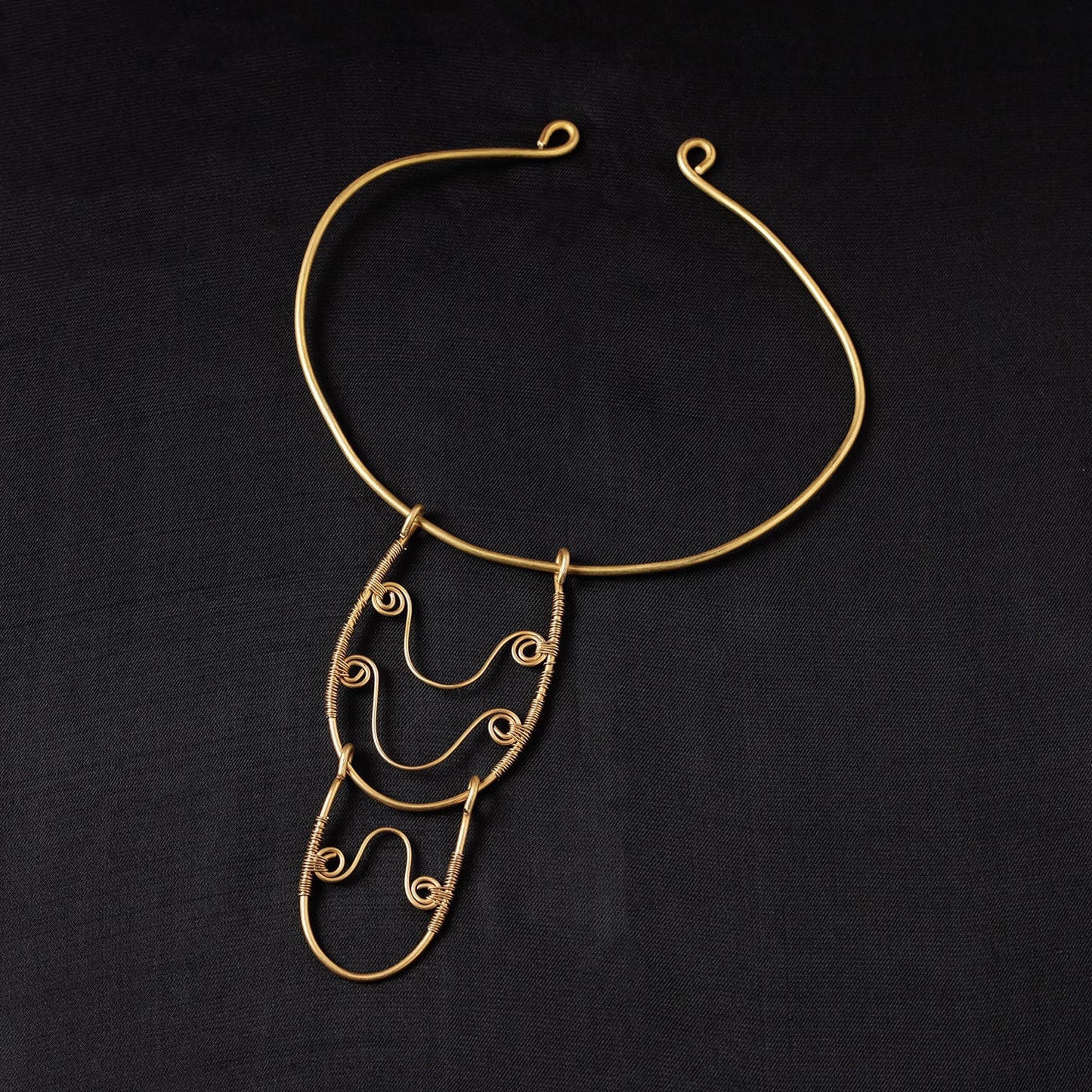 Brass Metal Handcrafted Dokra Choker Necklace by Asalkaar