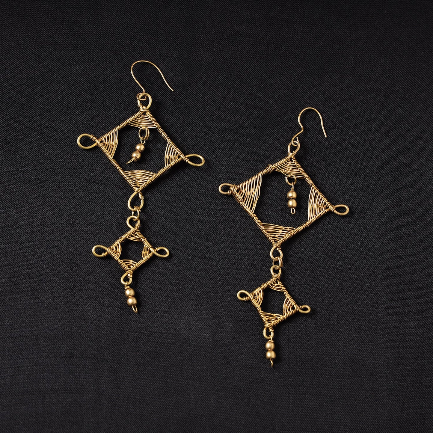 Brass Metal Handcrafted Dokra Earrings by Asalkaar