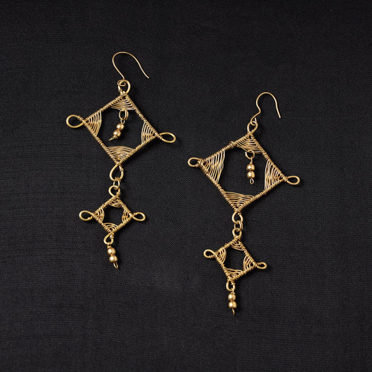 Brass Metal Handcrafted Dokra Earrings by Asalkaar