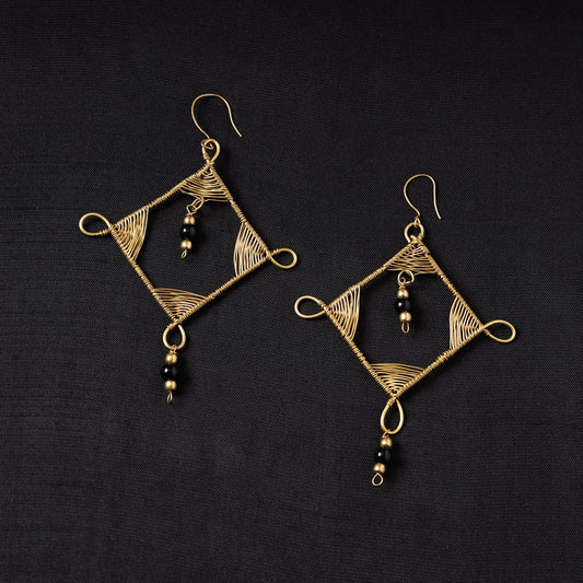 Brass Metal Handcrafted Dokra Earrings by Asalkaar