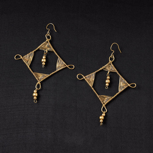 Brass Metal Handcrafted Dokra Earrings by Asalkaar