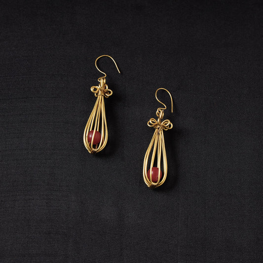 Brass Metal Handcrafted Dokra Earrings by Asalkaar