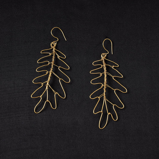 Brass Metal Handcrafted Dokra Earrings by Asalkaar