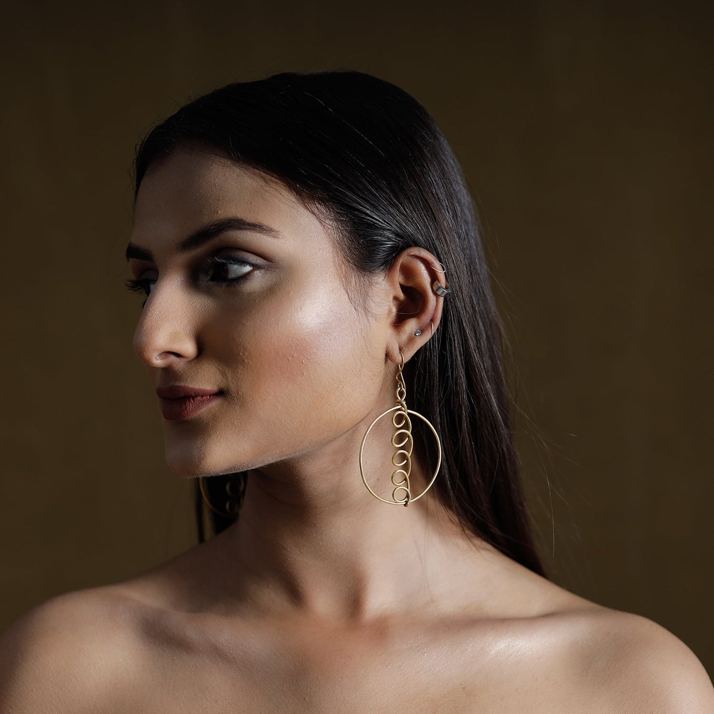 Brass Metal Handcrafted Dokra Earrings by Asalkaar