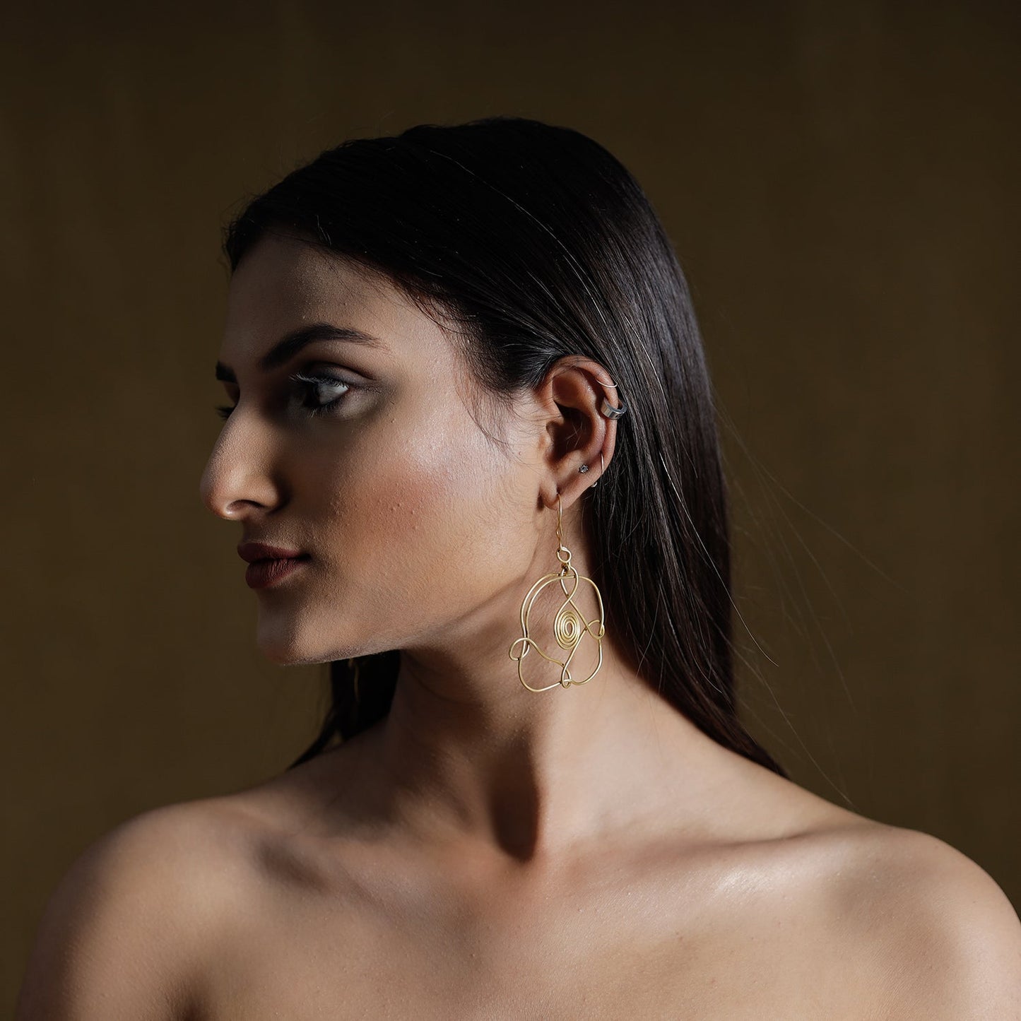 Brass Metal Handcrafted Dokra Earrings by Asalkaar