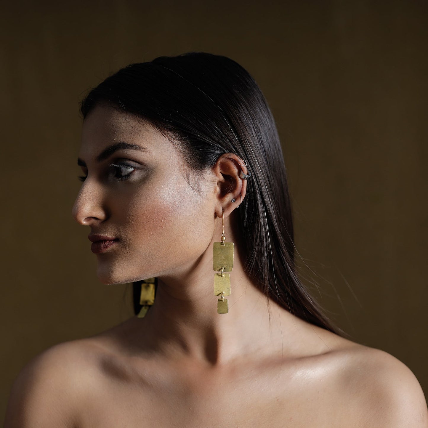 Brass Metal Handcrafted Dokra Earrings by Asalkaar