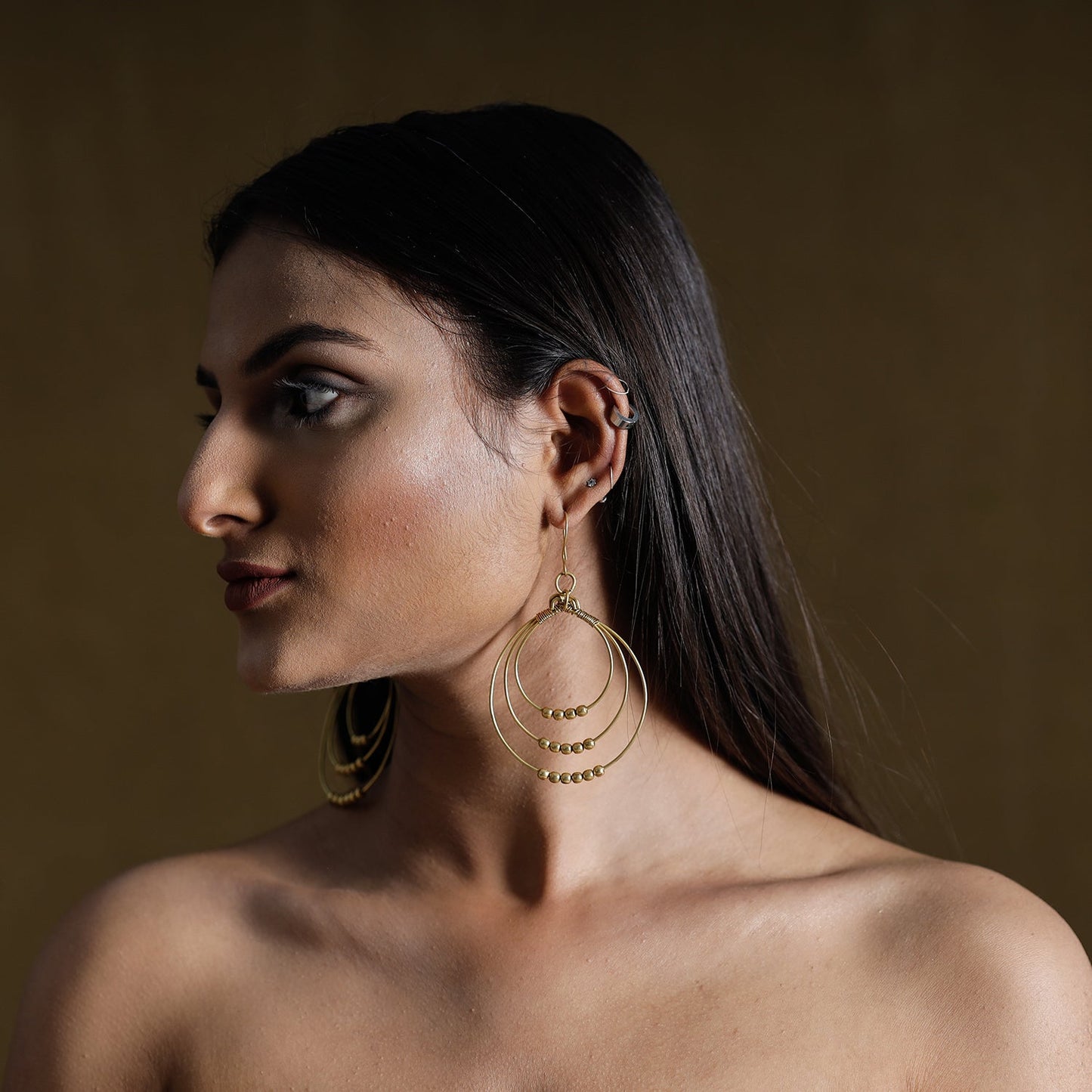 Brass Metal Handcrafted Dokra Earrings by Asalkaar