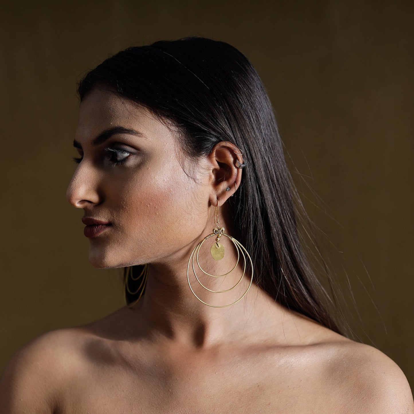 Brass Metal Handcrafted Dokra Earrings by Asalkaar