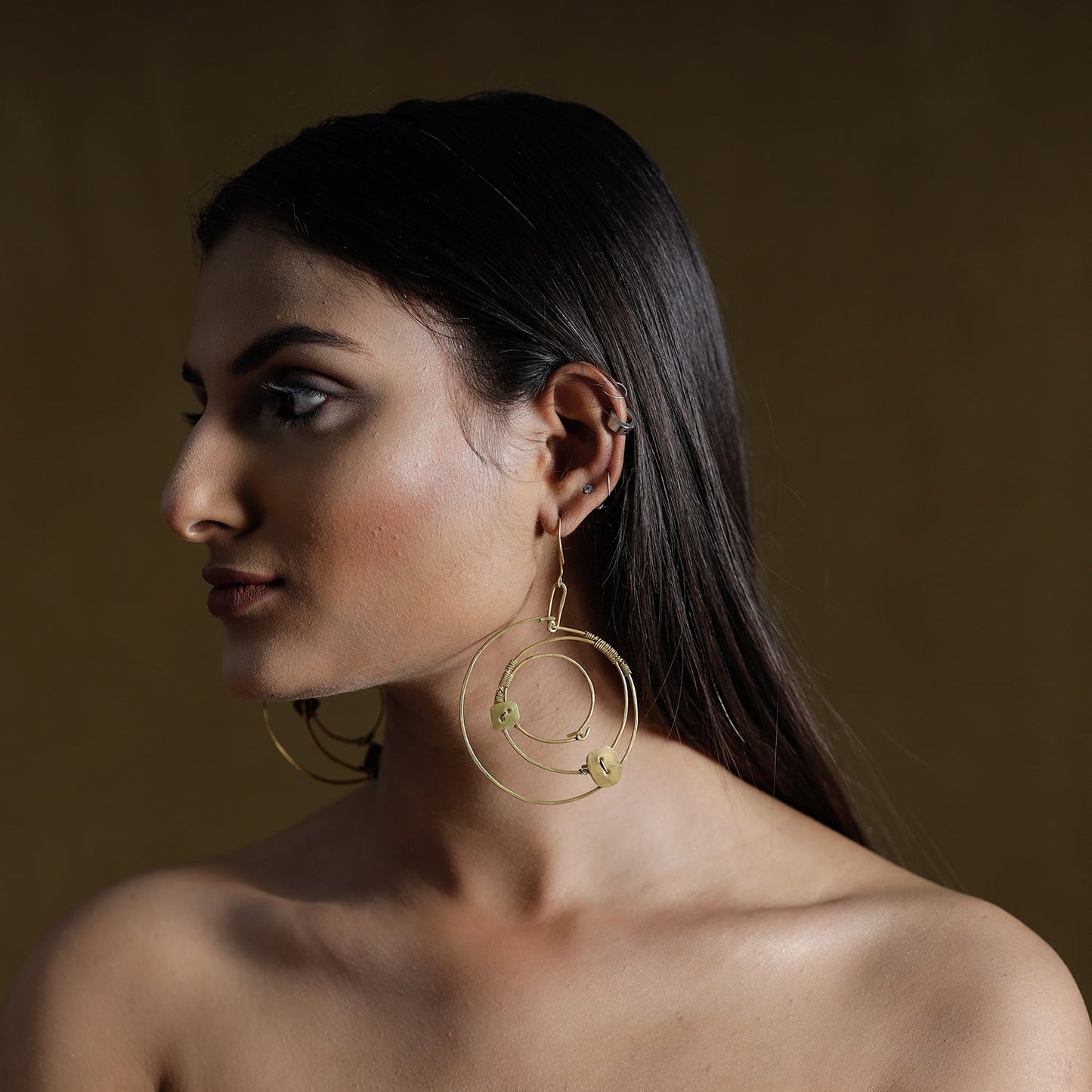 Brass Metal Handcrafted Dokra Earrings by Asalkaar