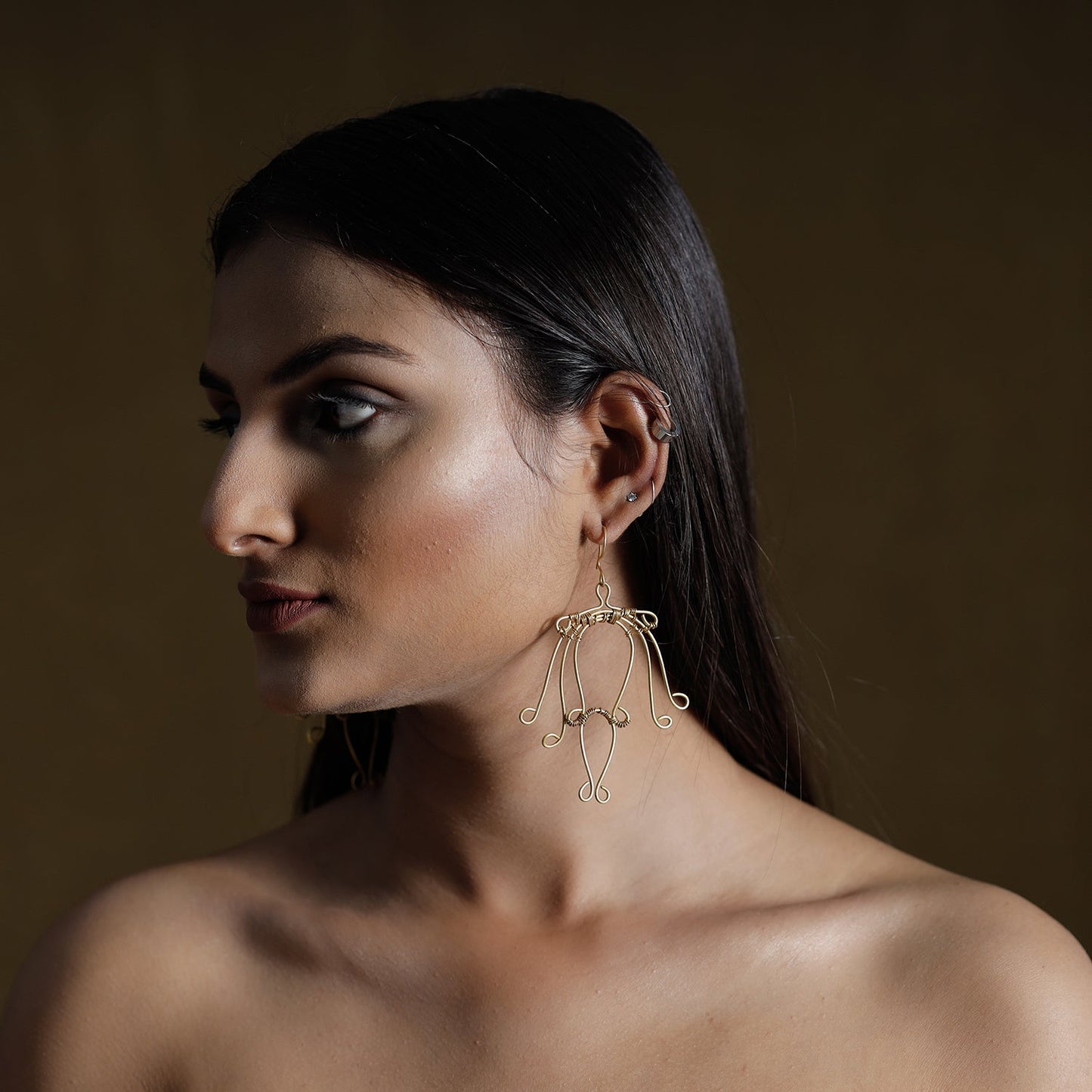 Brass Metal Handcrafted Dokra Earrings by Asalkaar