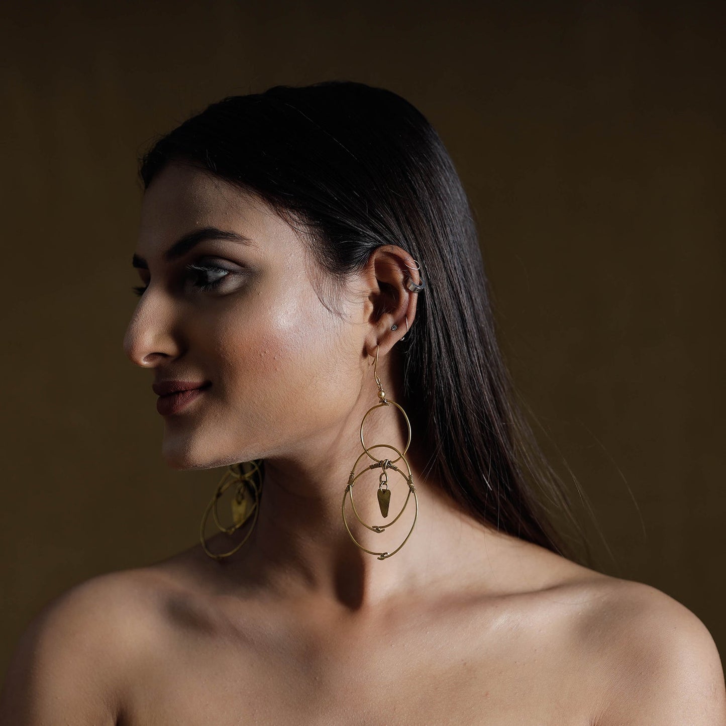 Brass Metal Handcrafted Dokra Earrings by Asalkaar