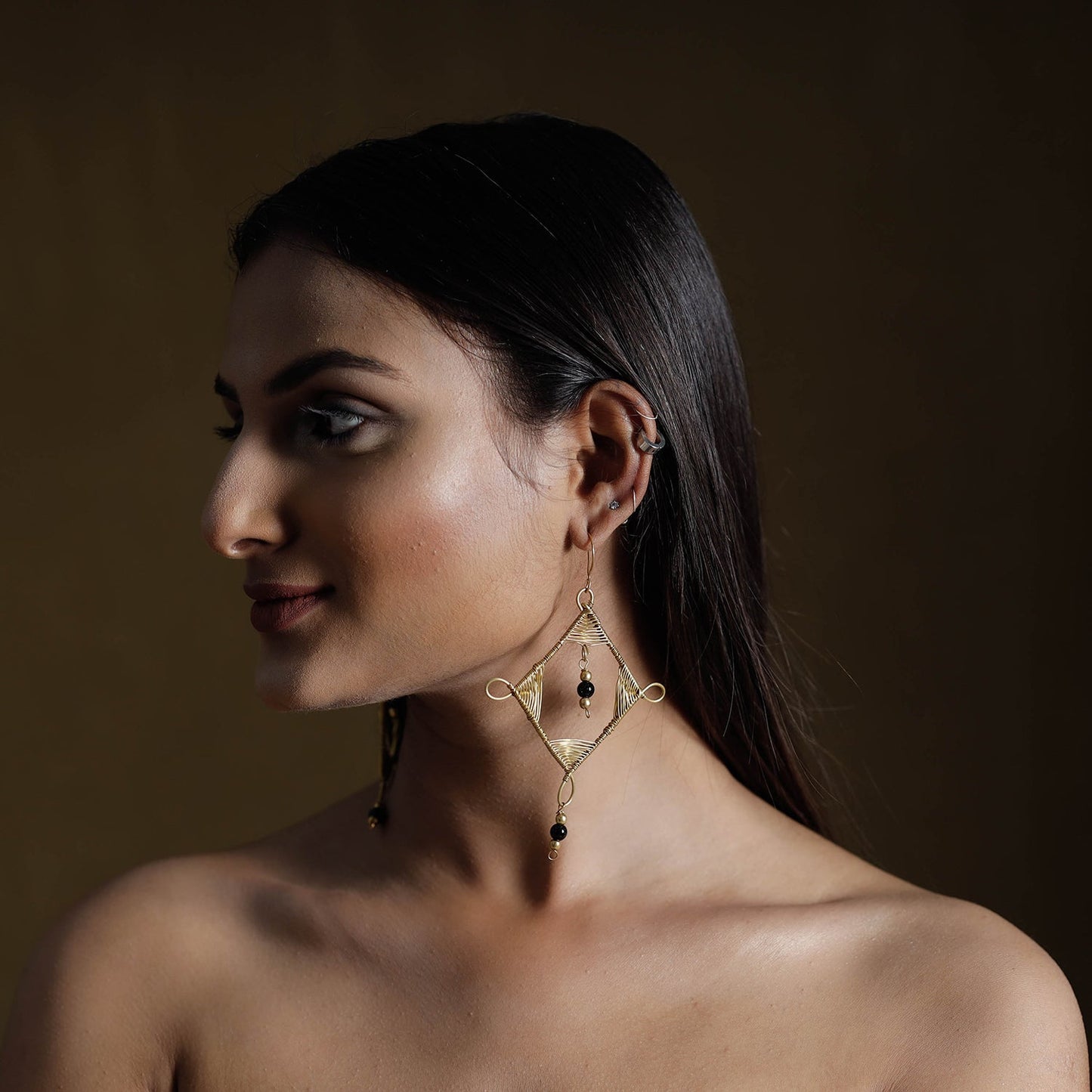 Brass Metal Handcrafted Dokra Earrings by Asalkaar