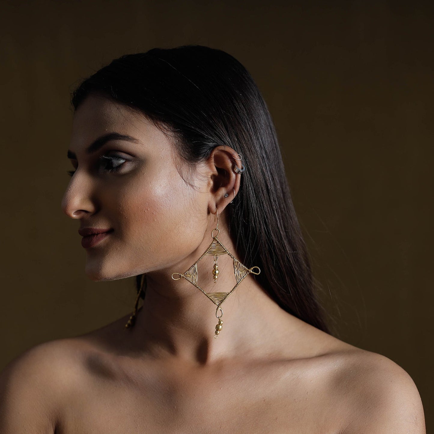 Brass Metal Handcrafted Dokra Earrings by Asalkaar