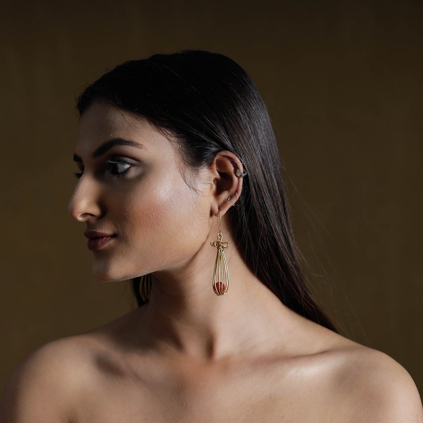 Brass Metal Handcrafted Dokra Earrings by Asalkaar