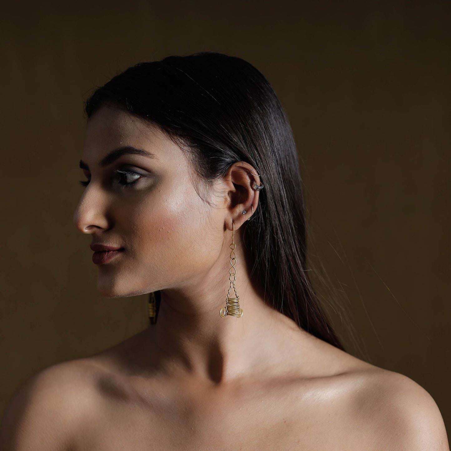 Brass Metal Handcrafted Dokra Earrings by Asalkaar