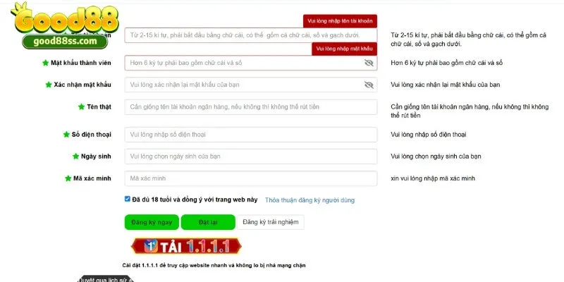 Đăng Ký Good88 - Hướng Dẫn Khắc Phục Lỗi Thường Gặp Khi Đăng Ký 2 Hướng dẫn sửa các lỗi phổ biến trong quá trình đăng ký tài khoản cược thể thao